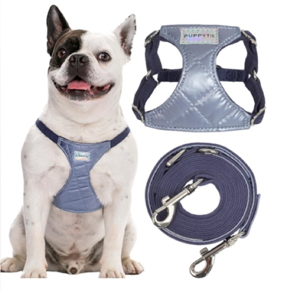New- Puppytie
Galaxy Blue Dog Harness and Leash Set
Lightweight safest Set
